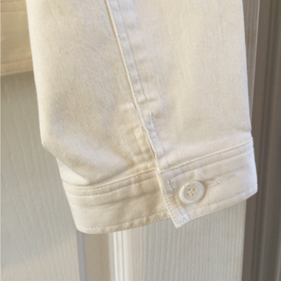 OSCAR by Oscar de la Renta White Denim Jacket - Picture 3 of 4